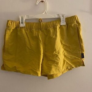 patagonia yellow shorts